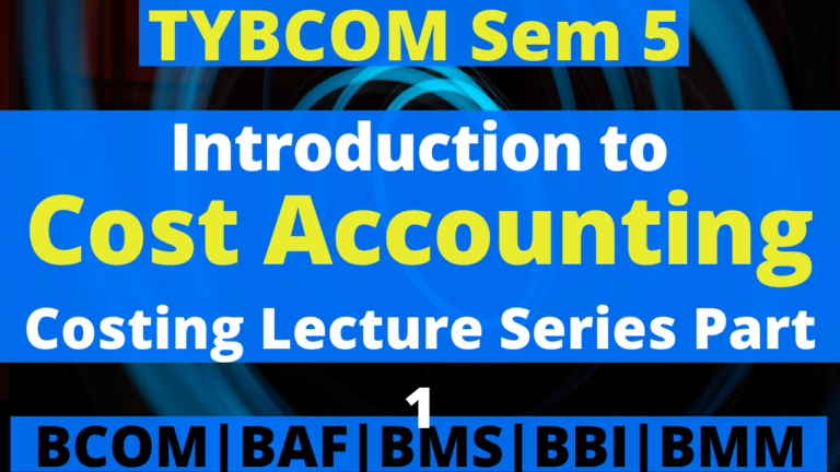 Cost Accounting - Chapter 2 Material Cost | BCOM, BAF, BMS, BBI, BMM