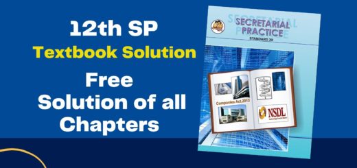 12th Commerce SP Textbook Solutions Maharashtra Board - Free Solution 6 12th Commerce SP Textbook Solution