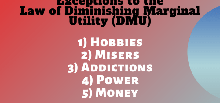 Exceptions to the Law of Diminishing Marginal Utility (DMU)