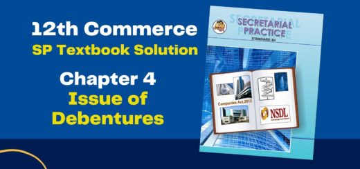 12th SP Chapter 4 Exercise (Issue of Debentures) - HSC Board - Free 5 12th SP Chapter 4 Exercise