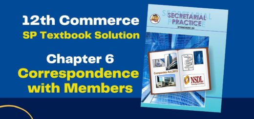 12th SP Chapter 6 Solution (Correspondence with Members) - Maharashtra Board - Free Solution 5 12th SP Chapter 6 Solution