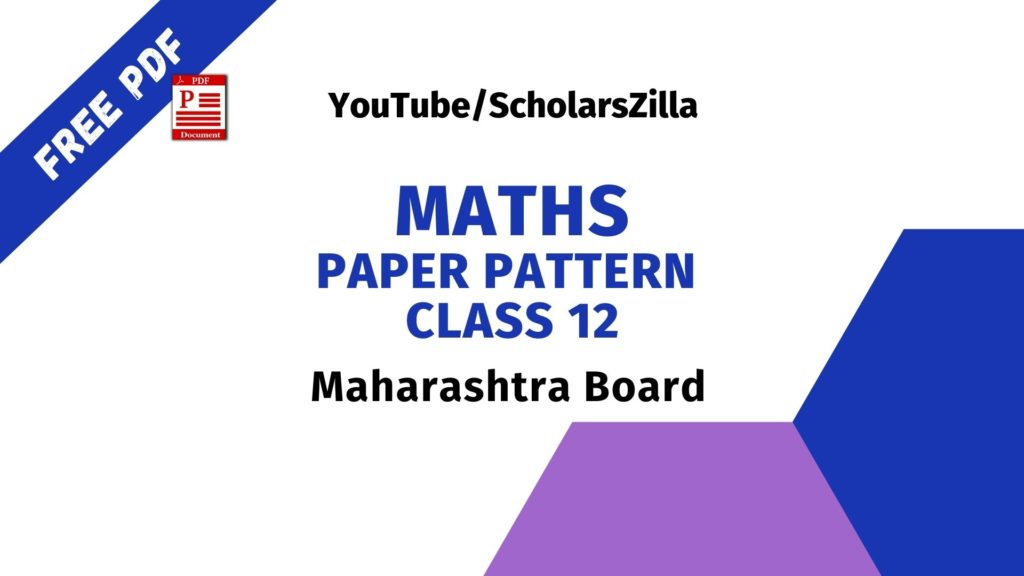 12th Maths Paper Pattern