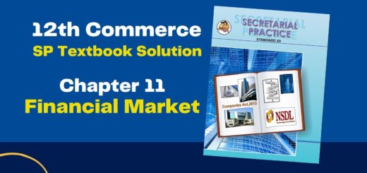 12th SP Chapter 11 Solution (Financial Market) - Maharashtra Board - Free Solution 4 12th SP Chapter 11 Solution