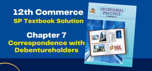 12th SP Chapter 7 Solution (Correspondence with Debentureholders) - Maharashtra Board - Free Solution 4 12th SP Chapter 7 Solution
