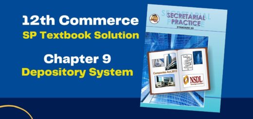 12th SP Chapter 9 Solution (Depository System) - Maharashtra Board - Free Solution 5 12th SP Chapter 9 Solution