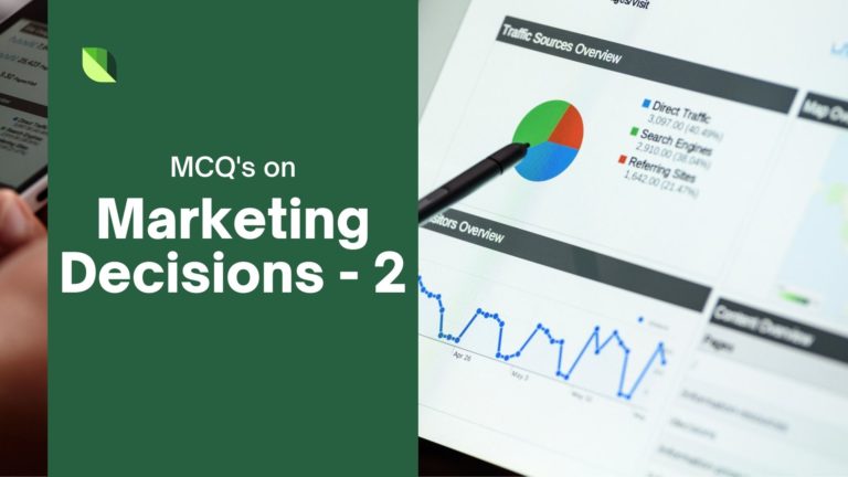Marketing Decisions 2 MCQ