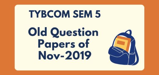 Mumbai University Question Papers 2019 - November | TYBCOM SEM 5 (Free pdf) 5 Mumbai University Question Papers 2019