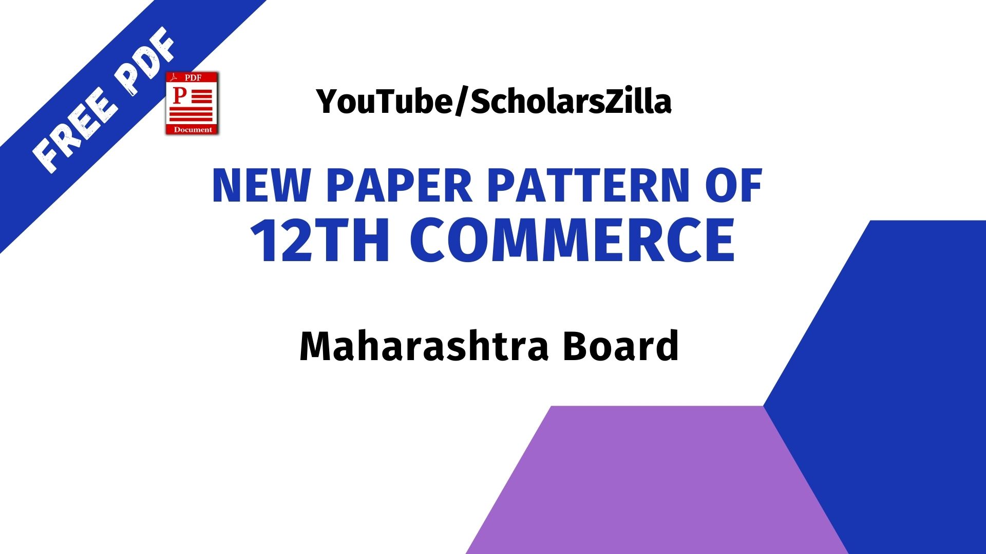 New Paper Pattern Of 12th Commerce 22 23 Free Pdf Download Maharashtra Board Scholarszilla