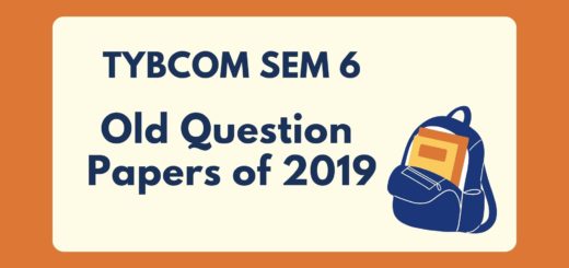 TYBCOM Sem 6 Question Paper 2019