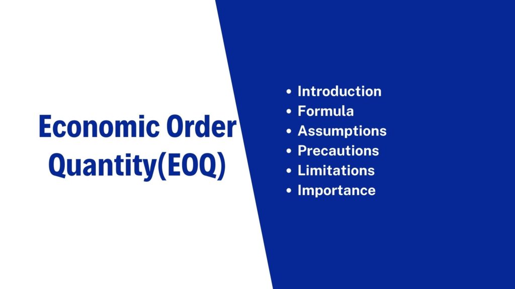 Formula Of EOQ Economic Order Quantity Meaning Free Cost Accounting 