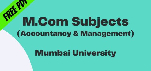 MCOM Subjects