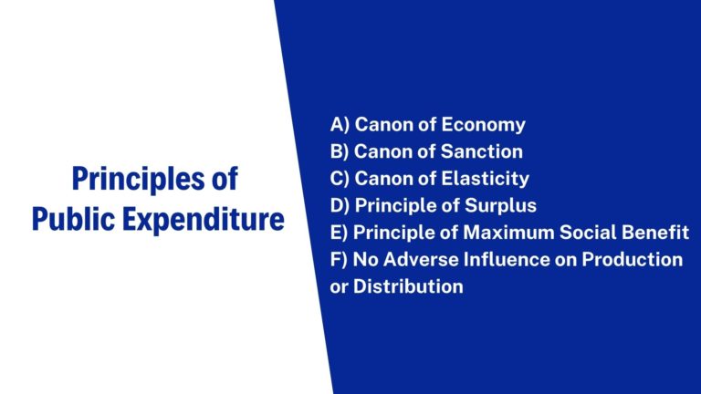 Principles of Public Expenditure