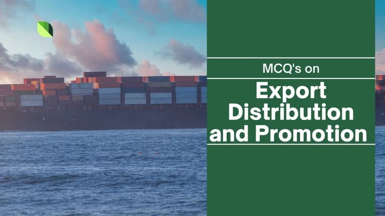 Export Distribution and Promotion MCQ