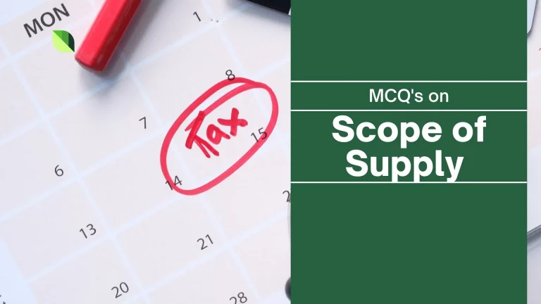 Scope of Supply MCQ