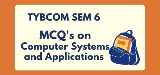 TYBCOM SEM 6 Computer Systems and Applications MCQ