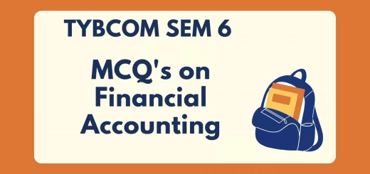 TYBCOM Sem 6 Financial Accounting MCQ
