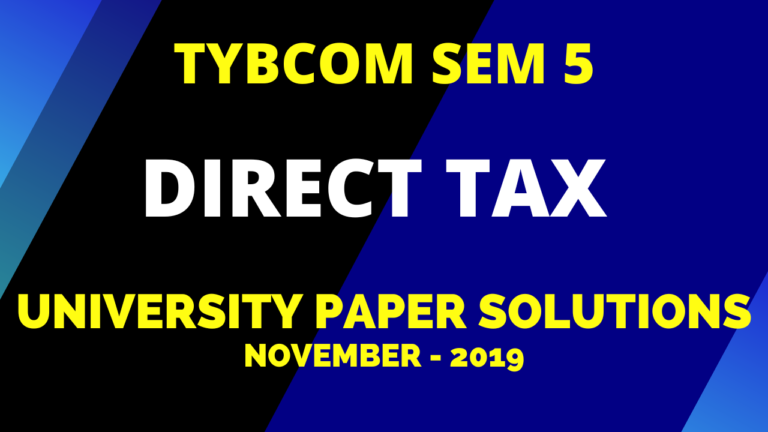 TYBCOM Direct Tax Question Paper