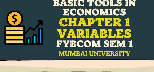 FYBCOM SEM 1 Chapter 1 Variables