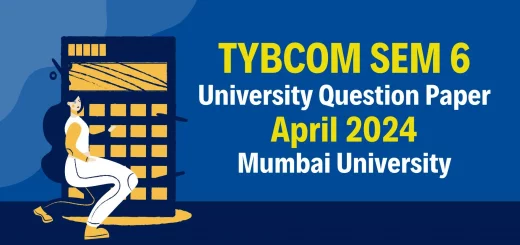 TYBCOM SEM 6 Question Paper 2024 - April